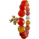 Carneol Heilsteinarmband mit Engel und Kristallkugel